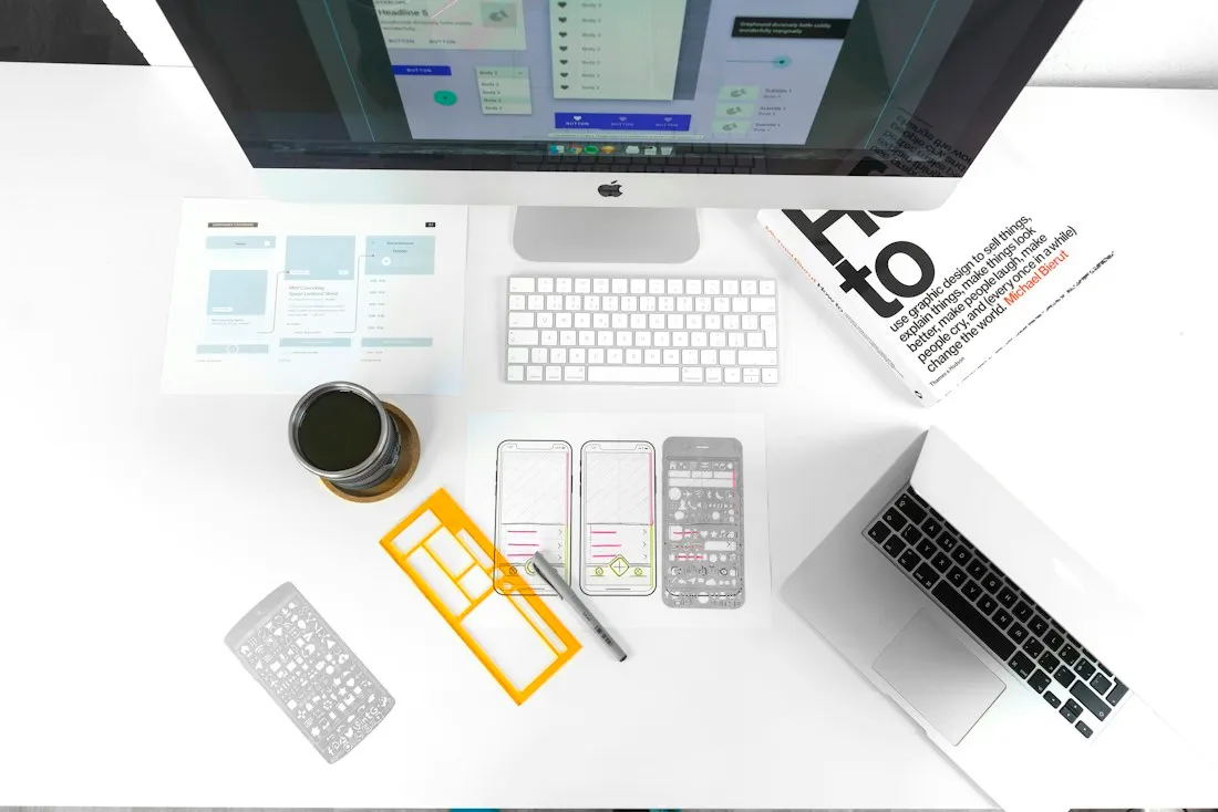 A design composition illustrating a product launch concept