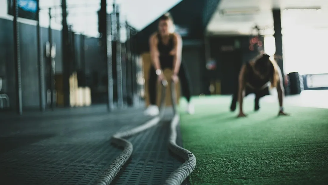 Training equipment and purposeful exercise in a gym